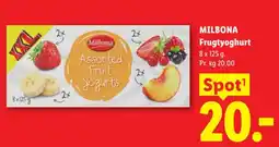Lidl Milbona Assorted Fruit Yogurts tilbud
