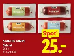 Lidl Slagter Lampe Salami tilbud