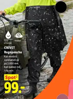 Lidl Crivit regnponcho tilbud