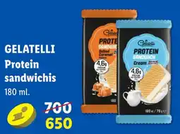 Lidl Gelatelli protein sandwichis tilbud