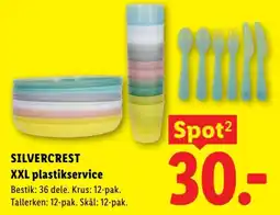 Lidl Silvercrest XXL plastikservice tilbud