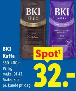 Lidl BKI Kaffe tilbud