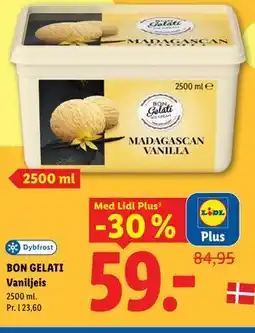 Lidl BON GELATI Vaniljeis, App-pris tilbud