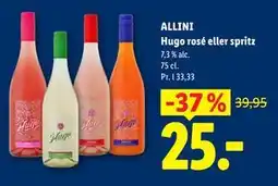 Lidl ALLINI Hugo rosé eller spritz tilbud