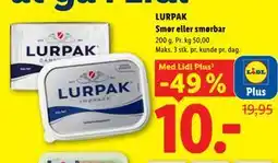 Lidl LURPAK Smør eller smørbar, App-pris tilbud