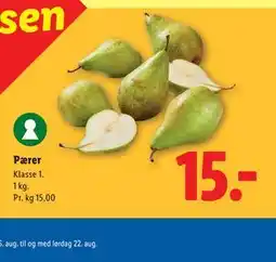 Lidl Pærer tilbud