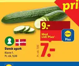 Lidl Dansk agurk tilbud