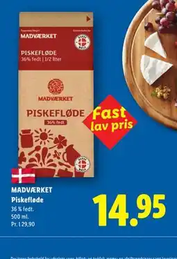 Lidl MADVÆRKET Piskefløde tilbud