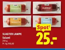 Lidl SLAGTER LAMPE Salami tilbud