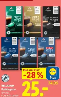 Lidl BELLAROM Kaffekapsler, App-pris tilbud