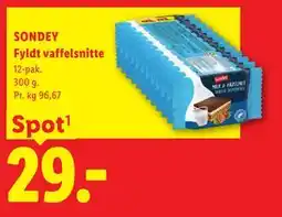 Lidl SONDEY Fyldt vaffelsnitte tilbud
