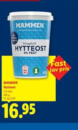 Lidl MAMMEN Hytteost tilbud