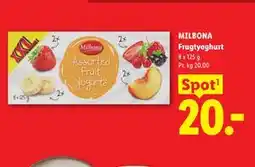 Lidl MILBONA Frugtyoghurt tilbud
