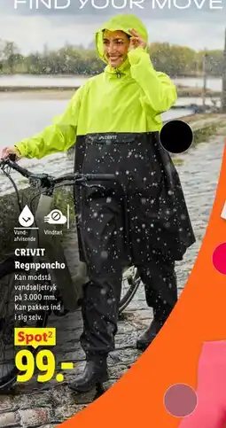 Lidl CRIVIT Regnponcho tilbud