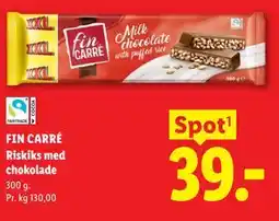 Lidl FIN CARRÉ Riskiks med chokolade tilbud