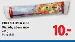 Lidl CHEF SELECT & YOU Pizzadej uden sauce tilbud