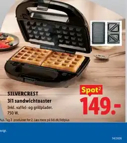 Lidl SILVERCREST 3i1 sandwichtoaster tilbud