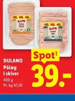Lidl DULANO Pålæg i skiver tilbud