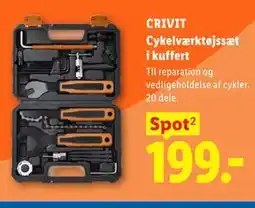 Lidl CRIVIT Cykelværktøjssæt i kuffert tilbud