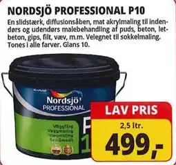 Farveland Nordsjö Professional P10 tilbud