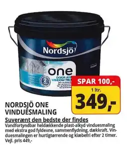 Farveland Nordsjö One vinduesmaling tilbud