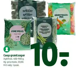 Coop 365 Coop grøntsager tilbud
