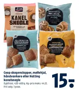 Coop 365 Coop skagenslapper, møllehjul, håndværkere eller Hatting kanelsnegle tilbud
