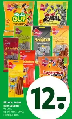 Coop 365 Malaco, snøre eller stjerner tilbud