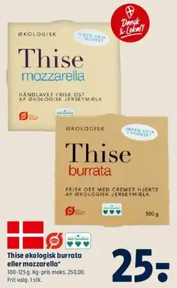 Coop 365 Thise økologisk burrata eller mozzarella tilbud