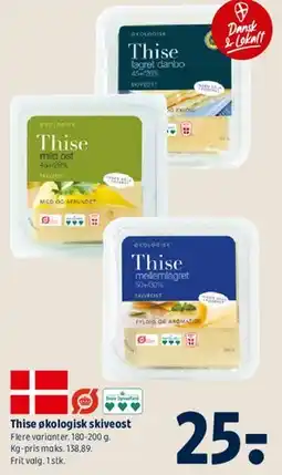 Coop 365 Thise økologisk skiveost tilbud