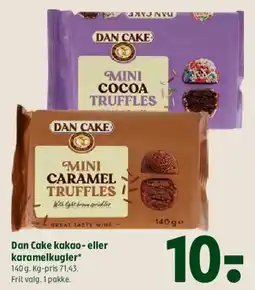 Coop 365 Dan Cake kakao- eller karamellkugler tilbud