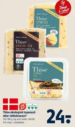 Coop 365 Thise økologisk tapasost eller chili/skiveost tilbud