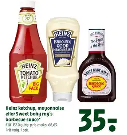 Coop 365 Heinz ketchup, mayonnaise eller Sweet Baby Ray's barbecue sauce tilbud