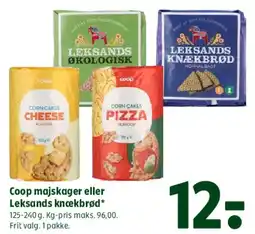Coop 365 Coop majskager eller Leksands knækbrød tilbud