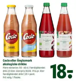Coop 365 Cocio eller Änglamark økologiske drikke tilbud