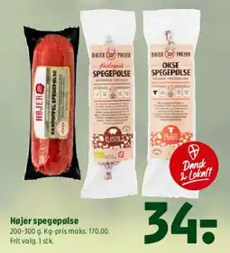 Coop 365 Højer spegepølse tilbud