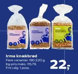 SuperBrugsen Irma knækbrød tilbud