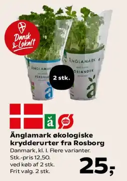 SuperBrugsen Änglamark økologiske krydderurter fra Rosborg tilbud