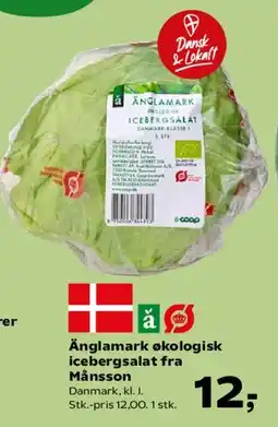 SuperBrugsen Änglamark økologisk icebergsalat fra Månsson tilbud