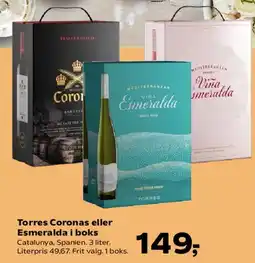 SuperBrugsen Torres Coronas eller Esmeralda i boks tilbud