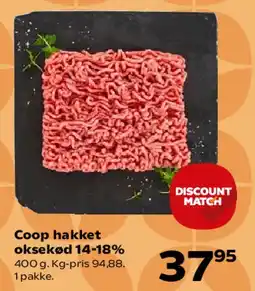 SuperBrugsen Coop hakket oksekød 14-18% tilbud
