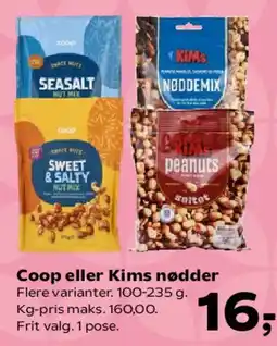 SuperBrugsen Coop eller Kims nødder tilbud