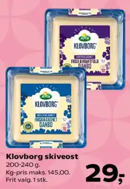 SuperBrugsen Klovborg skiveost tilbud