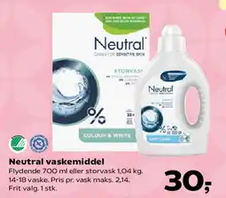 SuperBrugsen Neutral vaskemiddel tilbud