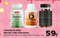 SuperBrugsen Lekafom eller Nordic Life vitaminer tilbud