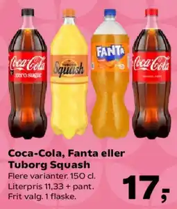 SuperBrugsen Coca‑Cola, Fanta eller Tuborg Squash tilbud