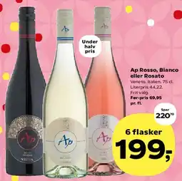 SuperBrugsen Ap Rosso, Bianco eller Rosato tilbud