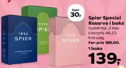 SuperBrugsen Spier Special Reserve i boks tilbud
