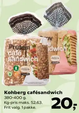 Kvickly Kohberg cafésandwich tilbud