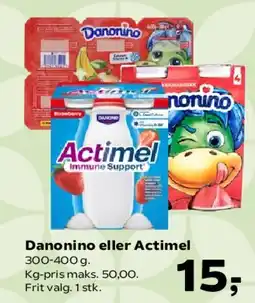 Kvickly Danonino eller Actimel tilbud